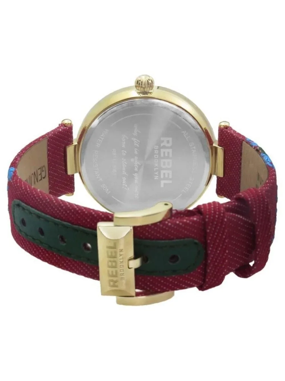 NWT Rebel Carroll Gardens Green Dial Ladies Watch